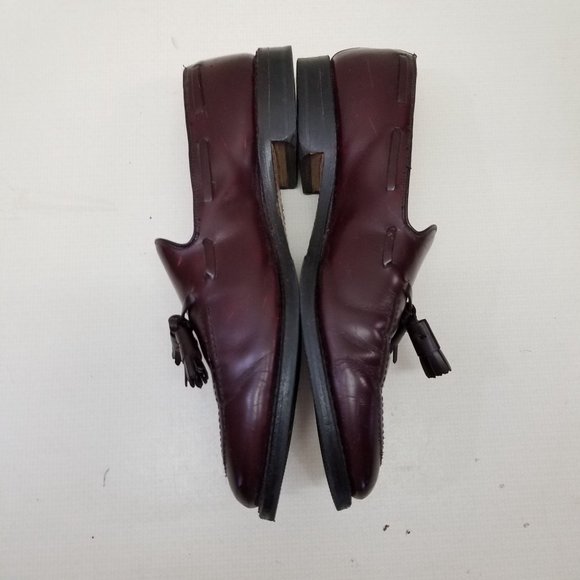 Allen Edmonds 10 GRAYSON Wing Tip Red Leather Tassel Dress Shoes Slip On Loafers - Picture 11 of 11